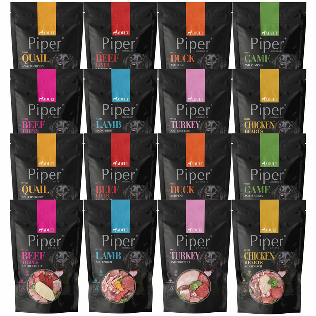 PIPER Mokra karma dla psa Dolina Noteci Mix Smaków 16 x 500g pełnoporcjowa