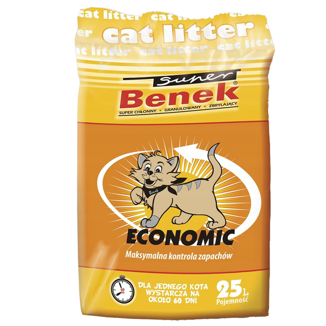 SUPER BENEK Żwirek zapachowy dla kota Economic 25L