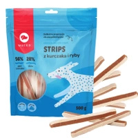 MACED Strips kurczak ryba przysmak dla psa 500g