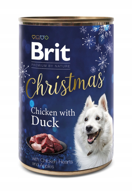 BRIT Premium By Nature CHRISTMAS karma mokra dla psa kaczka 6 x 400g