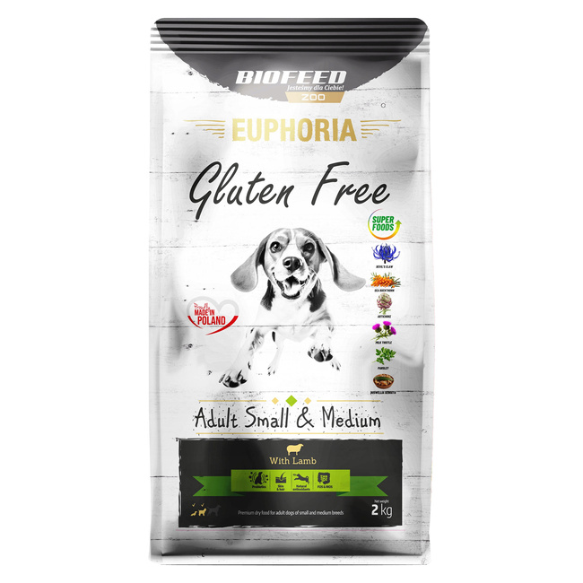BIOFEED Euphoria karma sucha dla psa Jagnięcina 2 kg bezglutenowa