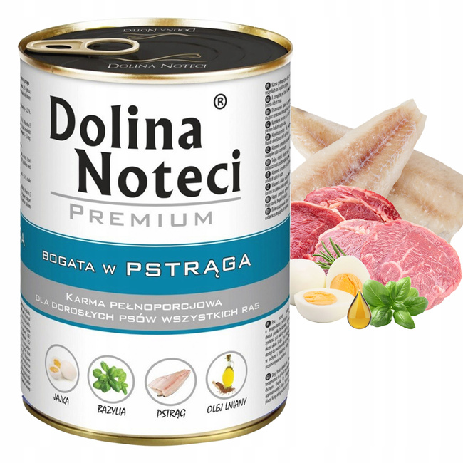 DOLINA NOTECI Premium Karma mokra dla psa Pstrąg 400g