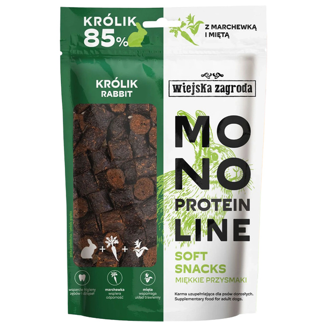 WIEJSKA ZAGRODA MONOPROTEIN miękki smakołyk przysmak dla psa mix 4 x 115g
