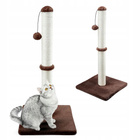 Drapak dla kota Gaczoo słupek z piłeczką brązowy 40 x 40 x 72 cm