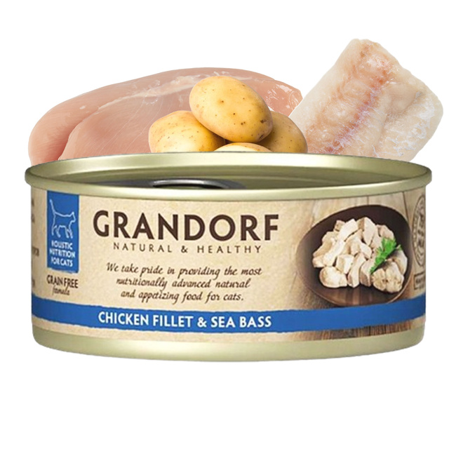 GRANDORF zdrowa karma mokra dla kota mix smaków 36 x 70g Bezzbożowa