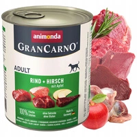 ANIMONDA GranCarno Adult mokra karma dla psa Jeleń z Jabłkiem 800g bez zbóż 