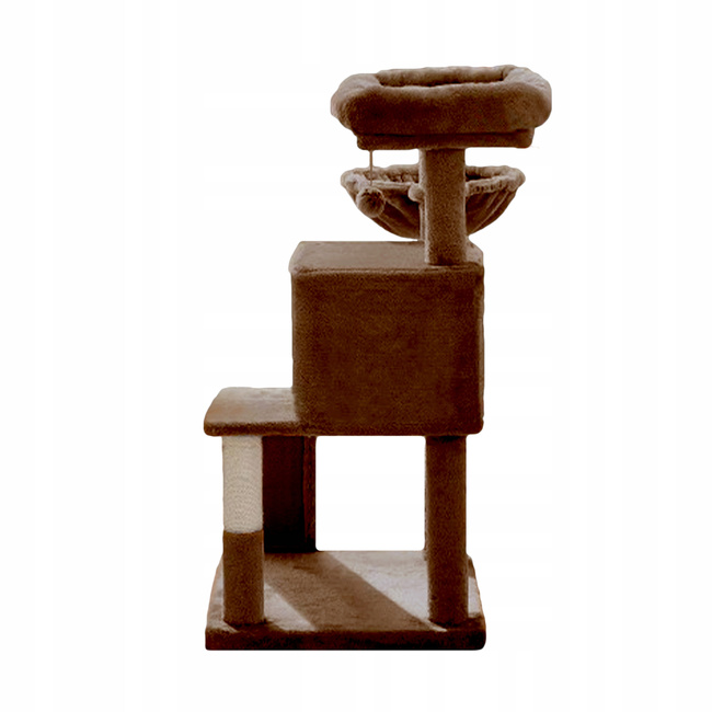 Drapak dla kota Gaczoo domek legowisko brązowy 50 x 50 x 96 cm