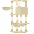 Drapak dla kota Gaczoo wysoki wieża legowisko beżowy 60 x 50 x 206 cm