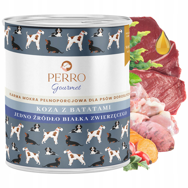 PERRO Gourmet Mokra karma dla psa Koza z batatami 800g