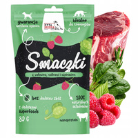 Syta Micha smaczki dla psa wołowina maliny szpinak 80g