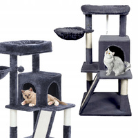 Drapak dla kota Gaczoo domek legowisko ciemny szary 50 x 50 x 96 cm