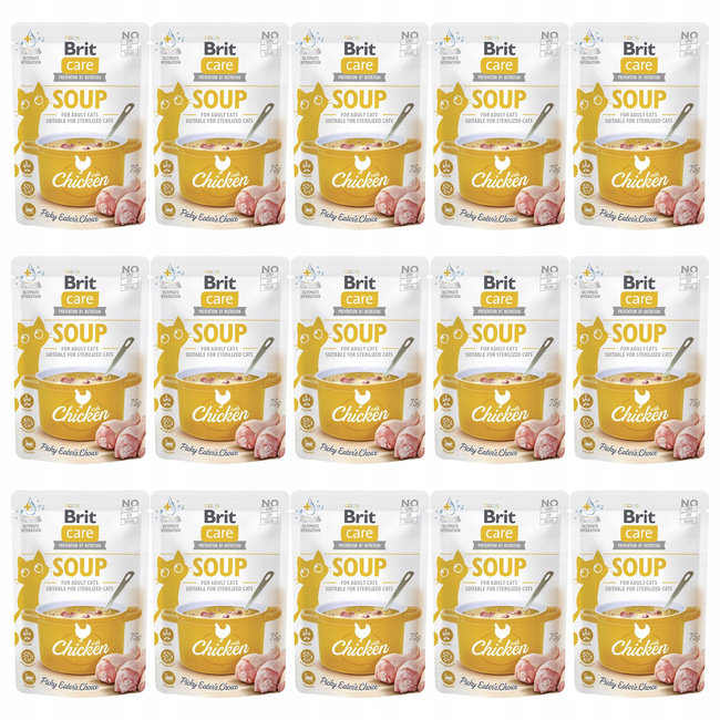 BRIT CARE SOUP karma mokra zupa dla kota Kurczak 15 x 75g