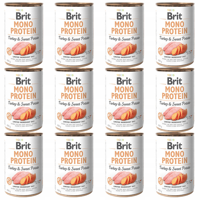 Brit Mono Protein 12 x 400g Turkey Sweet Potato mokra karma dla psa