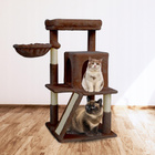 Drapak dla kota Gaczoo domek legowisko brązowy 50 x 50 x 96 cm