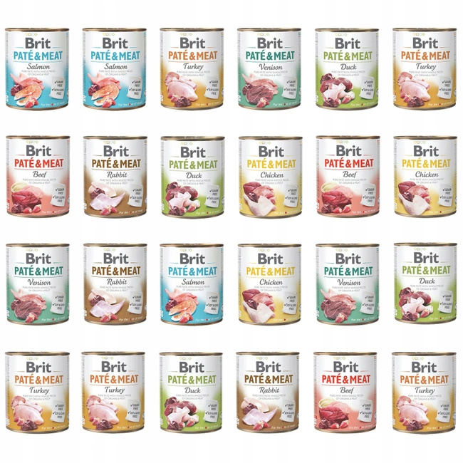 Brit Pate & Meat 24 x 800g Mix mokra karma dla psa