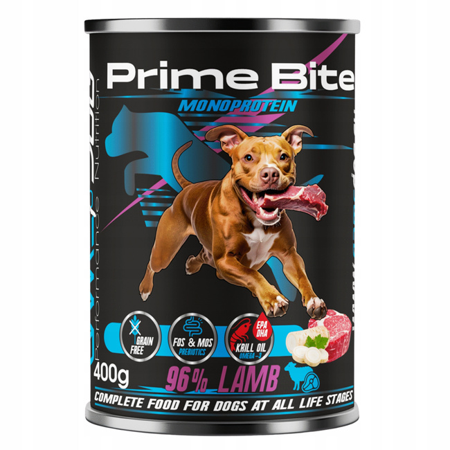 GAME DOG Prime Bite Monoprotein mokra karma dla psa jagnięcina 12 x 400g