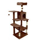 Drapak dla kota Gaczoo duży wieża legowisko brązowy 55 x 45 x 143 cm