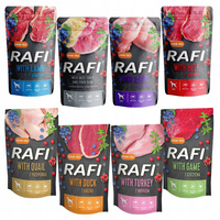 DOLINA NOTECI RAFI Karma mokra dla psa MIX Smaków 8 x 500g Bezzbożowa