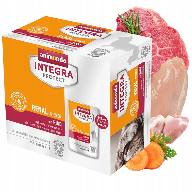 ANIMONDA Integra Protect Nieren karma mokra dla kota Wołowina 16 x 85g