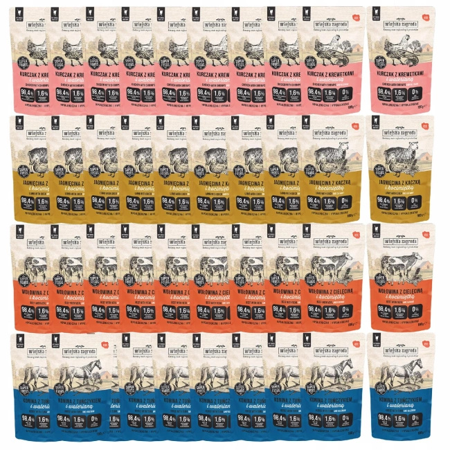 Wiejska Zagroda karma mokra dla kota Mix Smaków 40 x 100g bezzbożowa