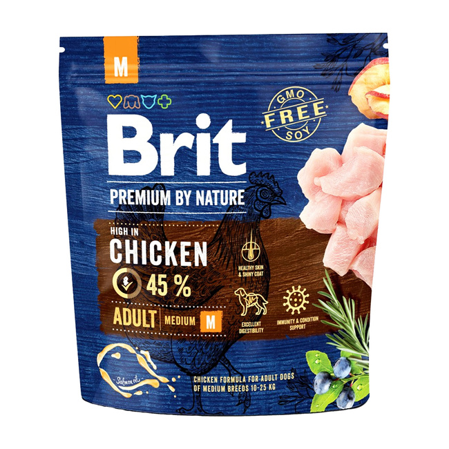 Brit By Nature 1 kg Chicken M sucha karma dla psa