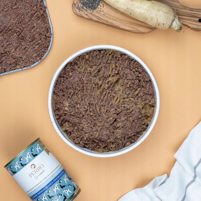 Perro Gourmet Monobiałkowa Karma Mokra dla psa Dzik z Pasternakiem 800g