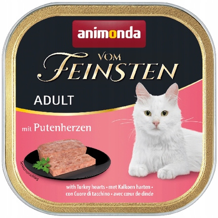 ANIMONDA Vom Feinsten Adult mokra karma dla kota 100g Serca Indyka