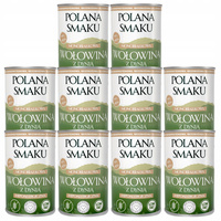 Mokra karma monobiałkowa dla psa Polana Smaku Wołowina z dynią 10 x 400g