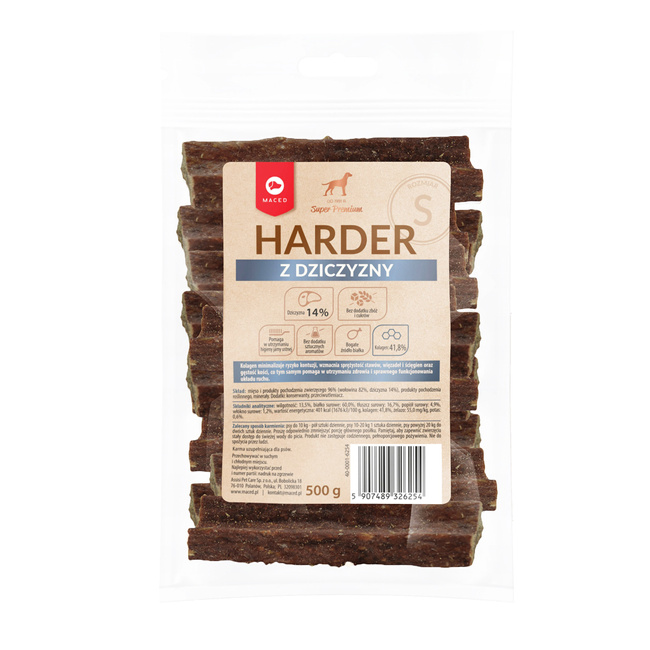 MACED HARDER Naturalny przysmak dla psa Dziczyzna 500g