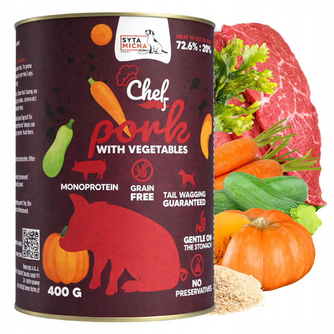 Syta Micha Chef karma mokra dla psa mix smaków 12 x 400g