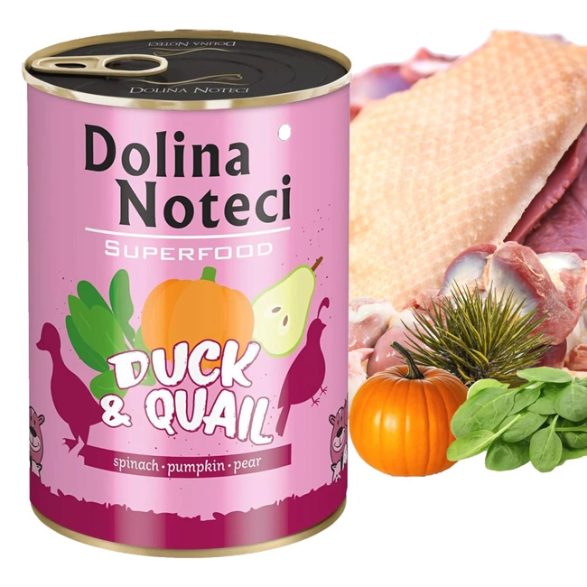 Dolina Noteci Superfood mokra karma dla psa 400g Kaczka Przepiórka