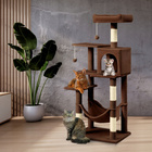 Drapak dla kota Gaczoo duży wieża legowisko brązowy 55 x 45 x 143 cm