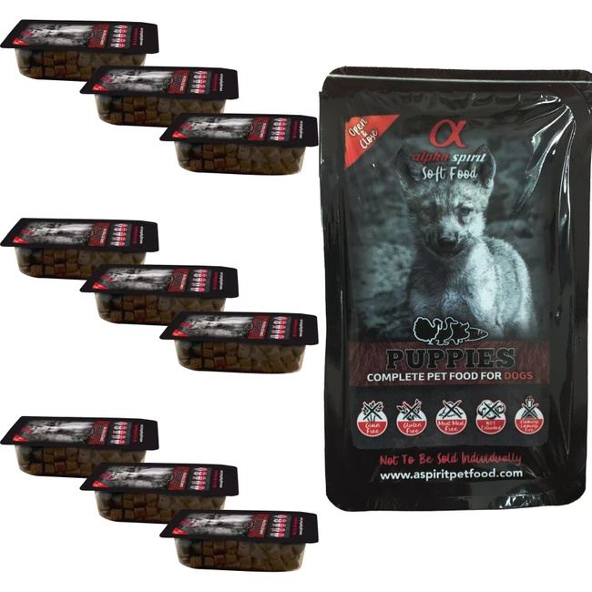 ALPHA SPIRIT Karma mokra dla szczeniąt Półmiękka PUPPIES 10 x 200g Bezzbożowa