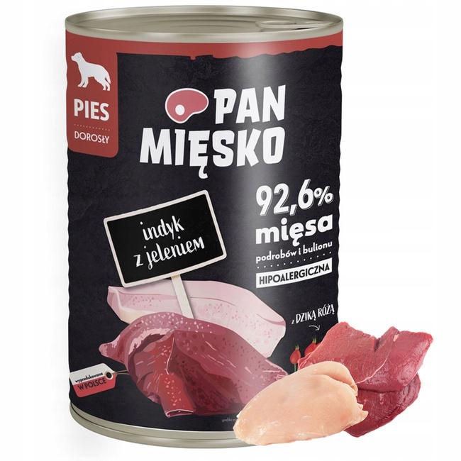 Pan Mięsko Karma mokra dla psa Jeleń 400g