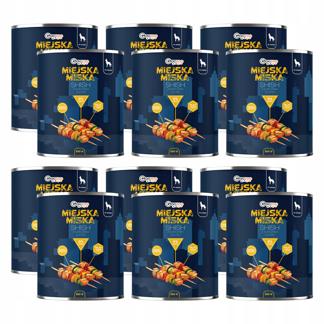 Gaczoo Miejska Miska karma mokra dla psa Shish z Kurczaka 12 x 800g