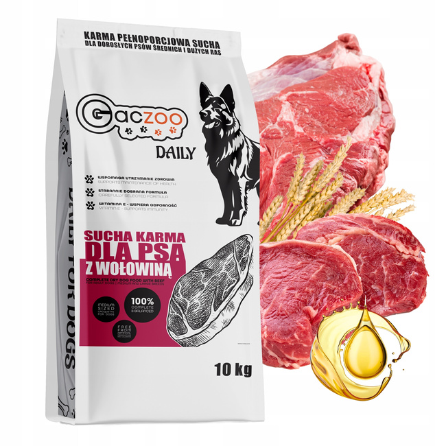 Sucha karma dla psa Gaczoo Daily Mix smaków 2 x 10 kg Adult Dog Witaminy