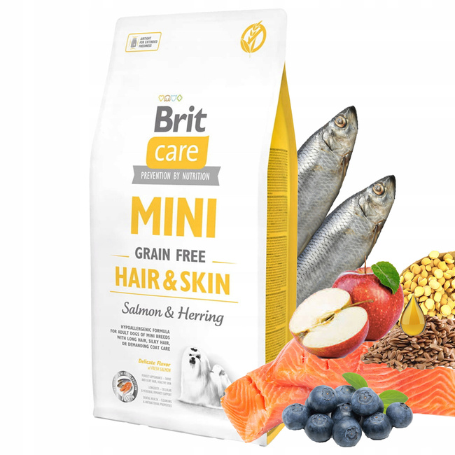 Brit Care Mini Hair & Skin 2 kg Salmon sucha karma dla psa