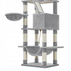Drapak dla kota Gaczoo wysoki wieża legowisko jasny szary 60 x 50 x 206 cm