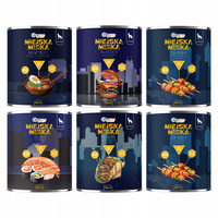 Gaczoo Miejska Miska bezzbożowa karma mokra dla psa mix smaków 6 x 800g