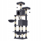 Drapak dla kota Gaczoo wysoki wieża legowisko ciemny szary 60 x 50 x 206 cm