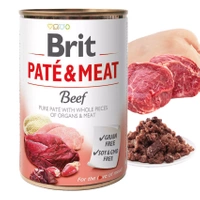 BRIT Pate & Meat mokra karma dla psa Wołowina 400g