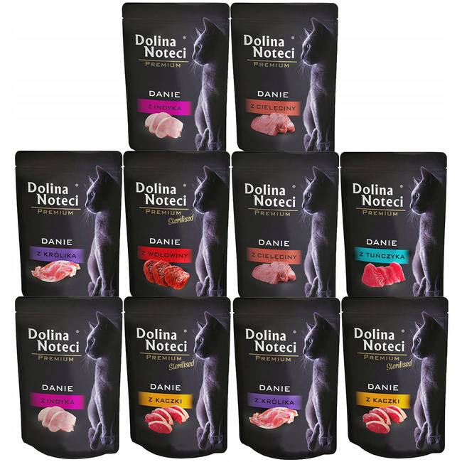 DOLINA NOTECI Premium Danie mokra karma dla kota mix smaków 10 x 85g