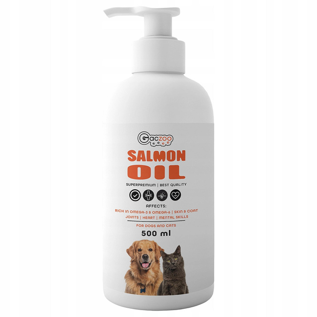 Gaczoo Olej z łososia dla psa i kota Omega Salmon Oil 3 x 500ml