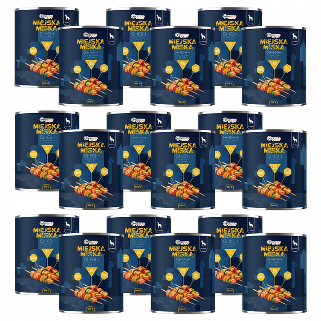 Gaczoo Miejska Miska karma mokra dla psa Shish z Kurczaka 18 x 800g