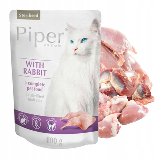 DOLINA NOTECI PIPER Karma mokra dla kota mix smaków 10 x 100g Bezzbożowa