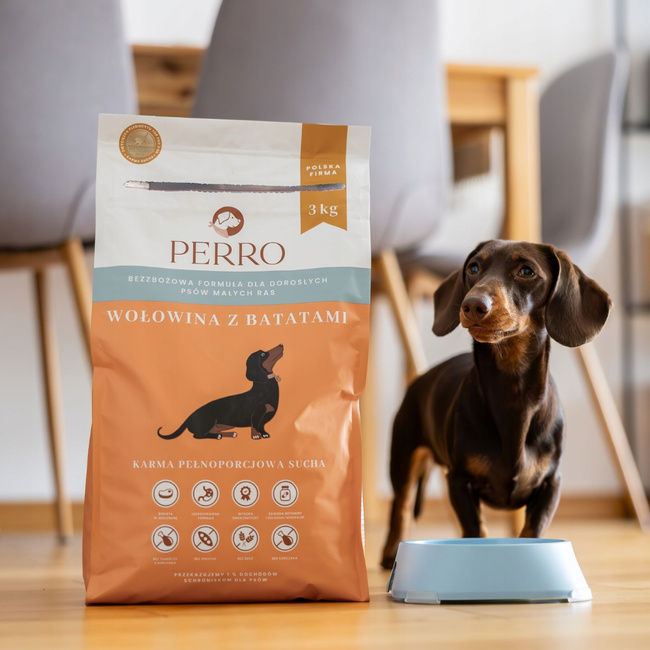 PERRO Karma sucha Wołowina z batatami dla psów dorosłych małych ras 3 kg