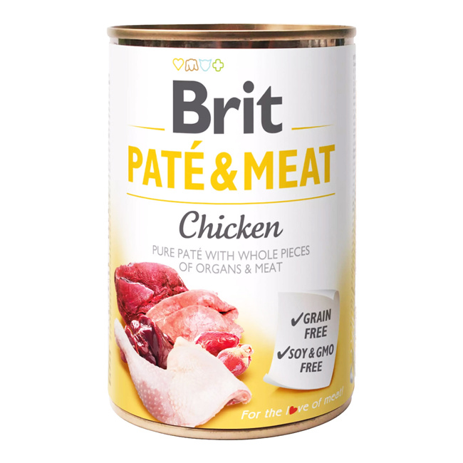 BRIT PATE & MEAT Karma mokra dla psa Kurczak 400g