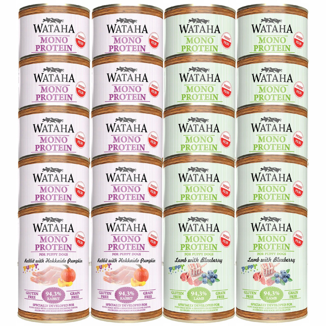 WATAHA Mono Puppy karma mokra dla szczeniąt Mix smaków 20 x 400g