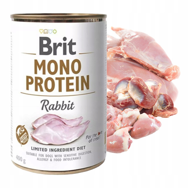 BRIT MONO Protein Karma mokra dla psa Królik 400g