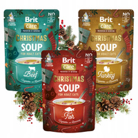BRIT CHRISTMAS SOUP karma mokra zupa dla kota mix smaków 3 x 75g
